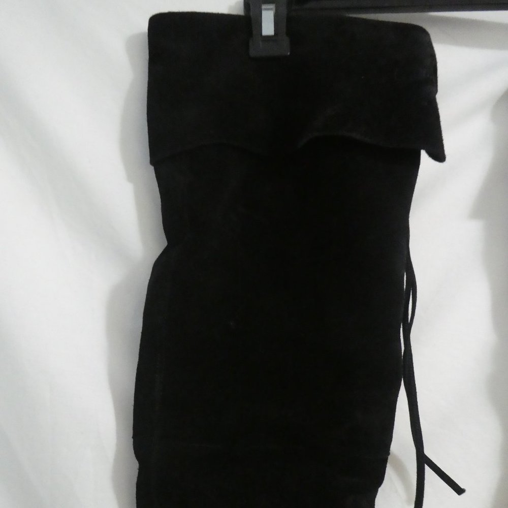 STEVE MADDEN | size 7.5 | Black Suede Stiletto Pirate Slouch Boot | Xenonn | GUC - Picture 2 of 14